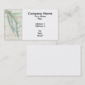 ロングアイランドの地図(1877) 名刺 (正面/裏面)