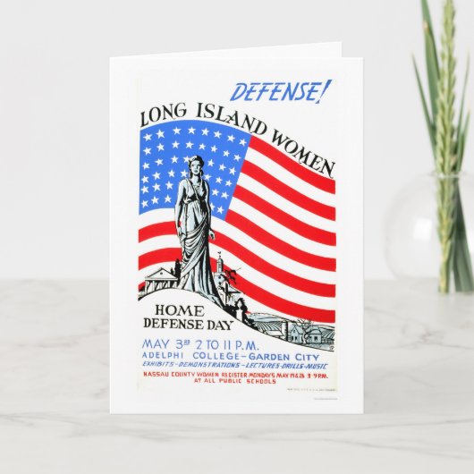 ロングアイランドの女性WWII 1941 WPA カード (正面)