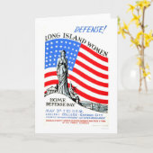 ロングアイランドの女性WWII 1941 WPA カード (黄色い花)