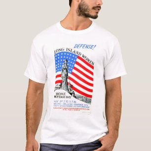 ロングアイランドの女性WWII 1941 WPA Tシャツ