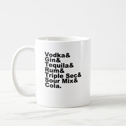 ロングアイランドの7つの原料は茶を凍らしました コーヒーマグカップ (左)