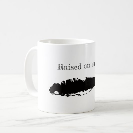 ロングアイランドは島のマグニューヨークで上がりました コーヒーマグカップ (正面左)