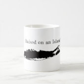 ロングアイランドは島のマグニューヨークで上がりました コーヒーマグカップ (中央)