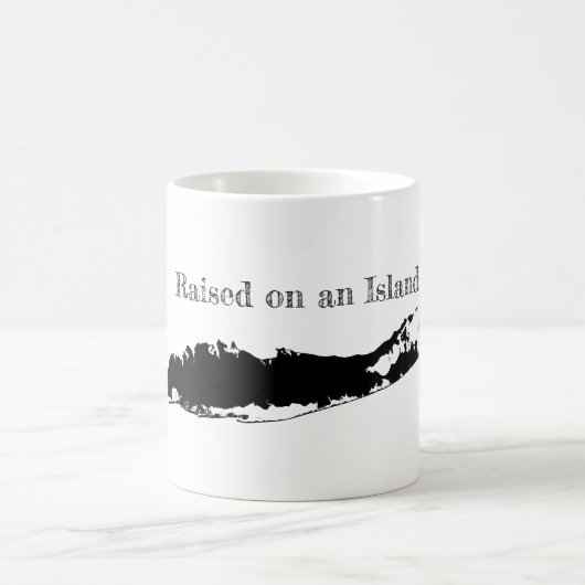 ロングアイランドは島のマグニューヨークで上がりました コーヒーマグカップ (中央)