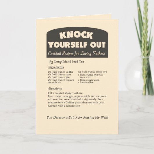 ロングアイランドアイスティーカクテル/父のデイカード カード (正面)