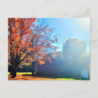 ロングアイランドオータム秋ファームバーンニューヨーク ポストカード