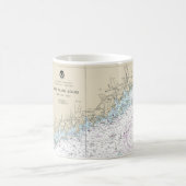 ロングアイランドサウンドウェスタン航海のパートチャート コーヒーマグカップ (中央)
