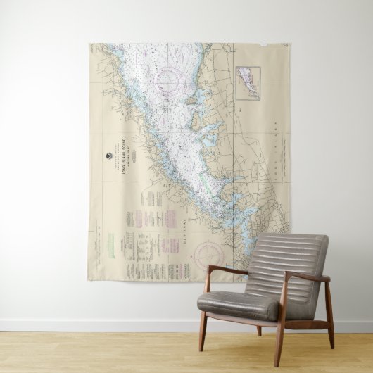 ロングアイランドサウンドウェスタン航海のパートチャート タペストリー (インサイチュ)