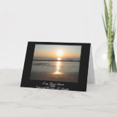 ロングアイランドサンセットグリーティングカード カード (裏面)