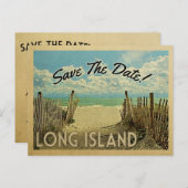 ロングアイランドザデイトヴィンテージビーチ 航海の 案内ポストカード (正面/裏面)