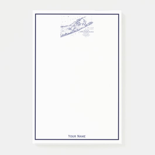 ロングアイランドザハンプトンズの地図 ポストイット (正面)