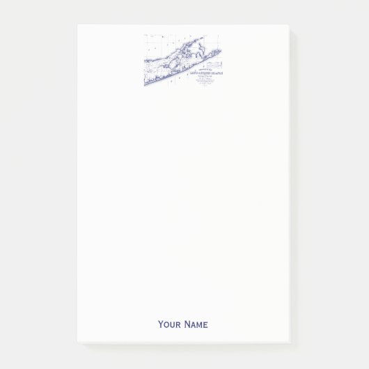 ロングアイランドザハンプトンズの地図 ポストイット (正面)