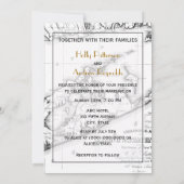 ロングアイランドザハンプトンズマップ結婚VCズブラック 招待状 (裏面)