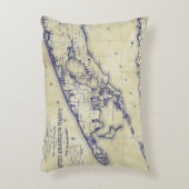 ロングアイランドザハンプトンズマップVCティーステンド アクセントクッション (正面(垂直))