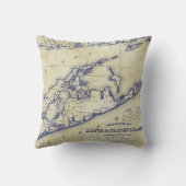 ロングアイランドザハンプトンズマップVCティーステンド クッション (裏面)