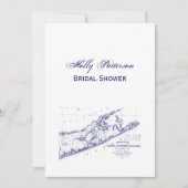ロングアイランドザハンプトンズマップVCブライダルシャワー 招待状 (正面)