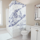 ロングアイランドザハンプトンズマップVC シャワーカーテン (インサイチュ)