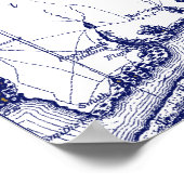 ロングアイランドザハンプトンズマップVC ポスター (角)