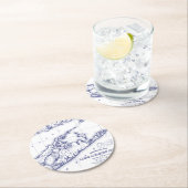 ロングアイランドザハンプトンズマップVC ラウンドペーパーコースター (インサイチュ)