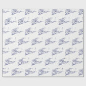 ロングアイランドザハンプトンズマップVC ラッピングペーパー (フラット)