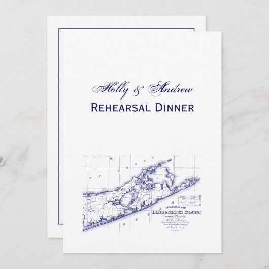 ロングアイランドザハンプトンズマップVC 招待状 (正面/裏面)