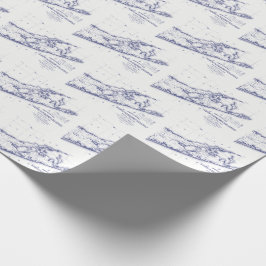 ロングアイランドザハンプトンズマップVC 2 ラッピングペーパー