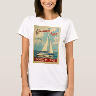 ロングアイランドシルボートヴィンテージトラベルニューヨーク Tシャツ