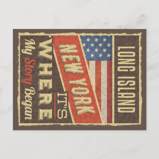 ロングアイランドニューヨーク私の物語が始まる場所だ ポストカード (正面)