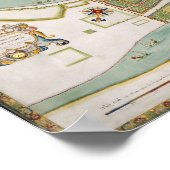 ロングアイランドニューヨーク1664の計画 ポスター (角)