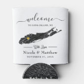 ロングアイランドマップニューミニマルヨーク結婚の歓迎 缶クーラー (裏面)