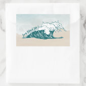 ロングアイランドライフ波ビーチシール 長方形シール (バッグ)