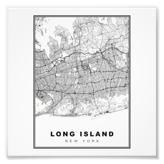ロングアイランド地図 フォトプリント            (正面)