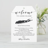 ロングアイランド結婚のウェルカムラベル、手紙の旅程 (スタンド正面)