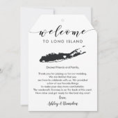 ロングアイランド結婚のウェルカムラベル、手紙の旅程 (正面)