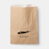 ロングアイランド結婚式の引き出物トリートサックス、抱き枕 フェイバーバッグ (正面)