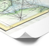 ロングアイランド航海のの地図 ポスター (角)