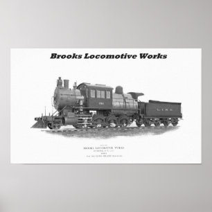 ロングアイランド鉄道ブルックスカメバック機関車 ポスター