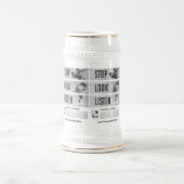 ロングアイランド鉄道安全 ビールジョッキ (中央)