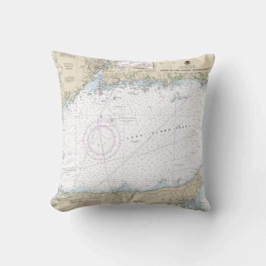 ロングアイランド音東部航海の図 クッション (正面)