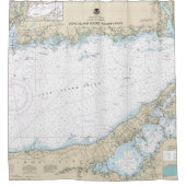 ロングアイランド音東部航海の図 シャワーカーテン (正面)
