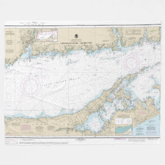ロングアイランド音東部航海の図 フリースブランケット