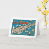 ロングアイランド、ニューヨーク-挨拶からの カード (黄色い花)