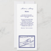 ロングアイランド ハンプトン 地図 ヴィンテージスタイル カスタマイズパーティー招待状 招待状 (裏面)