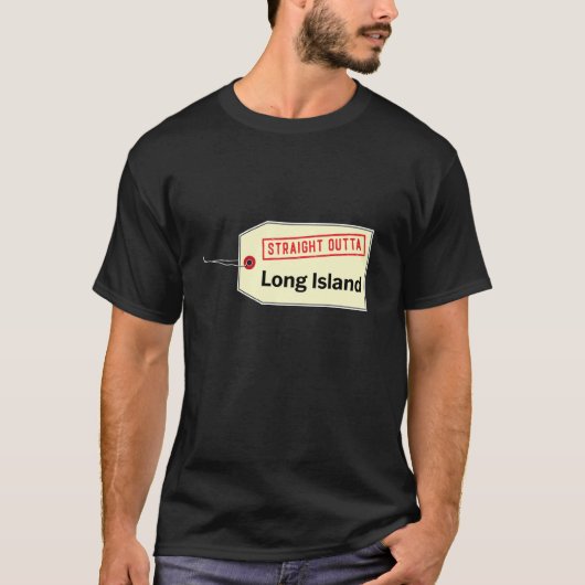 ロングアイランドNY出身 ニューヨークの街 Tシャツ (正面)
