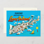 ロングアイランドNY季節のごあいさつ葉書 ポストカード (正面/裏面)