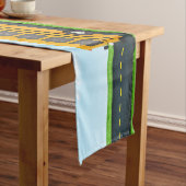 ロングイエロースクールバス16写真卒業パーティー ショートテーブルランナー (インサイチュ)