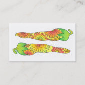 ロングイエローピーパーズビジネスカードテンプレート 名刺 (裏面)