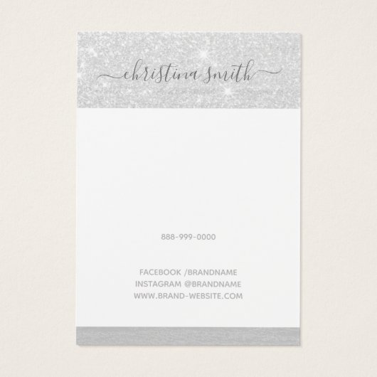 ロングイヤリングディスプレイグラマー銀グリッターグラム (裏面)