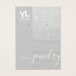 ロングイヤリングディスプレイグラマー銀グリッターグラム