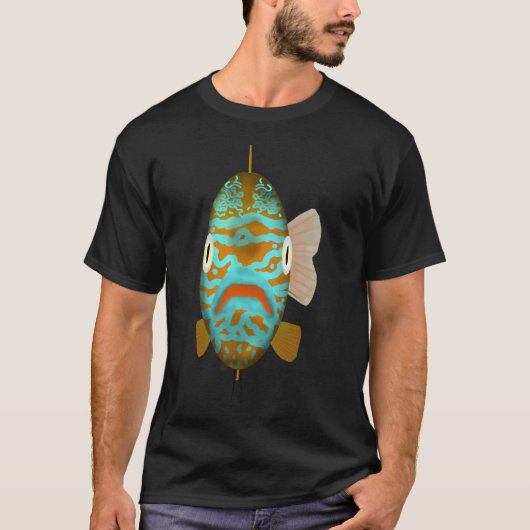 ロングイヤーサンフィッシュ - 魚の頭 Tシャツ (正面)